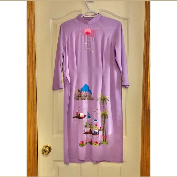 vietnamese áo dài dress - Picture 1 of 3